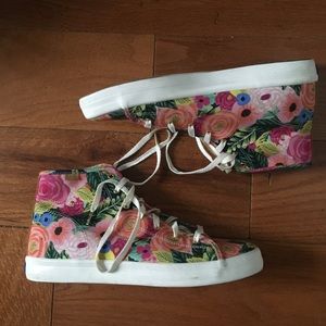 Keds x Rifle Paper Co. floral high-top sneakers